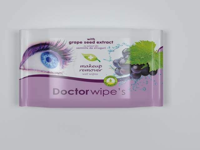 DR. WIPES - Vlažne maramice za skidanje šminke sa ekstraktom grožđa
