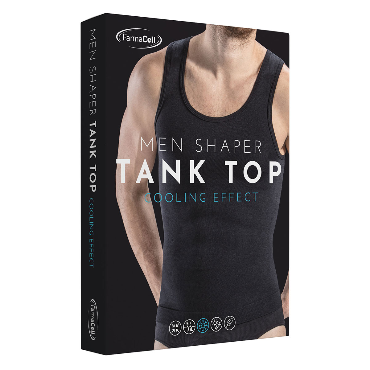Majica na bretele sa pojasom za mršavljenje i steznikom za stomak MEN SHAPER 417B - FARMACELL