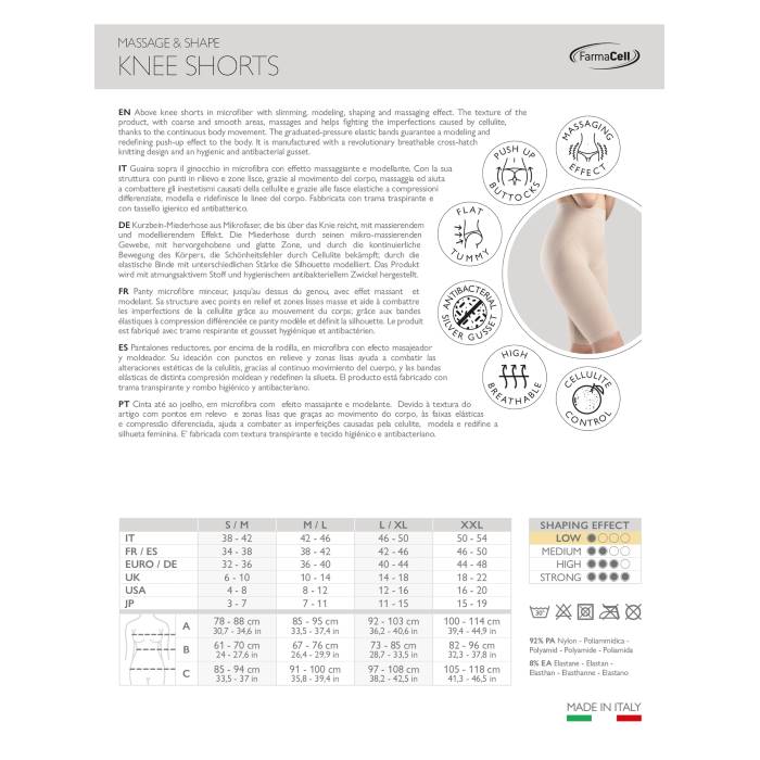 Šorts za mršavljenje, zatezanje stomaka i podizanje zadnjice MASSAGE  SHAPE Classic 312 - FARMACELL