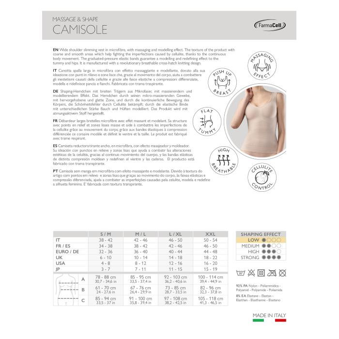 Majica na bretele za mršavljenje i zatezanje stomaka MASSAGE & SHAPE 342 - FARMACELL