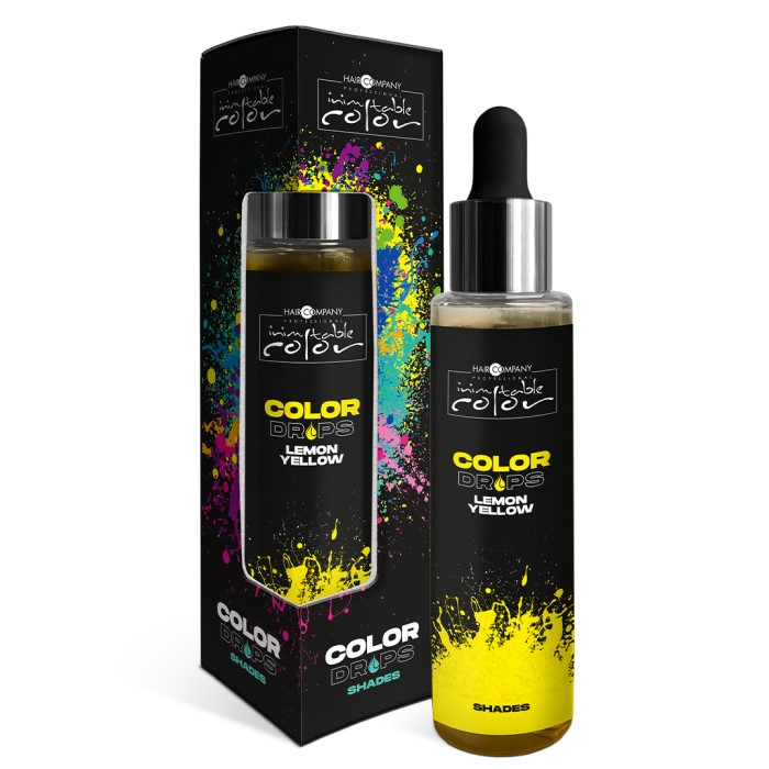 Inimitable Color Koncentrovane pigmentovane kapi za farbanje kose Lemon Yellow COLOR DROPS 50 ml 8052469771658 | Hair Company | KOZMO