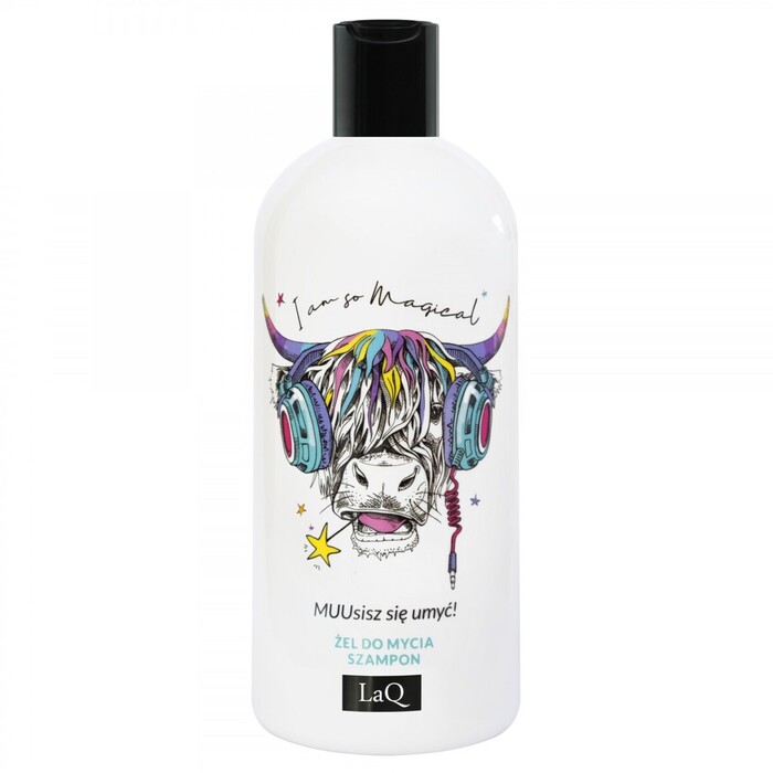 Šampon i gel za tuširanje sa mirisom marakuje, papaje i breskve 2u1 - Music Cow 300ml  |  LaQ | KOZMO
