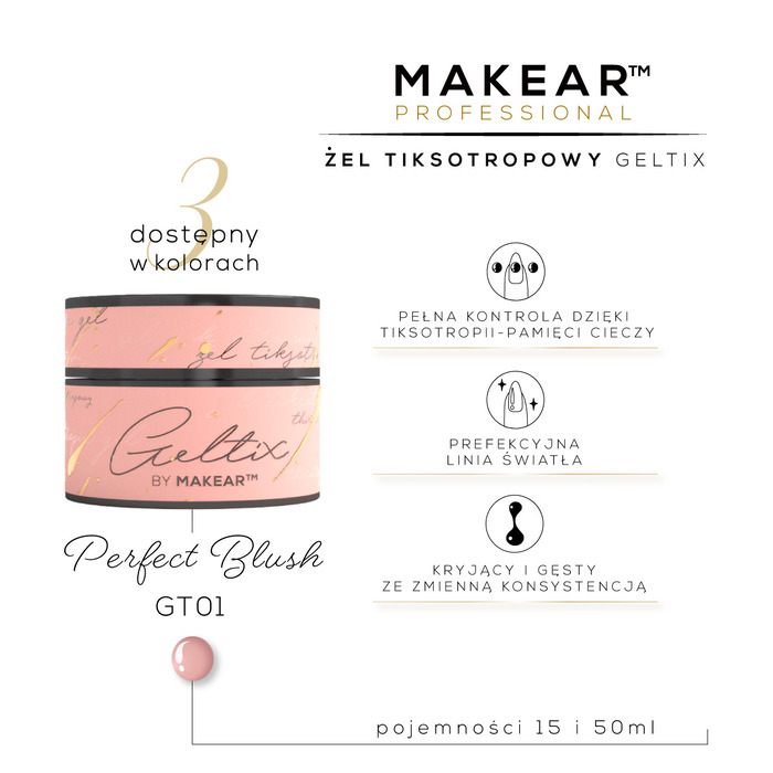 Gel Za Nokte Geltix GT01 - Perfect Blush 50ml| MAKEAR | Kozmo