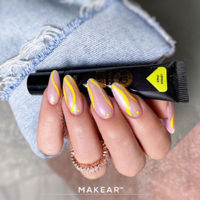 NAIL ART PA13 PROART LEMON gel limun žute boje za izradu dekoracije na noktima |MAKEAR COSMETICS| Kozmo