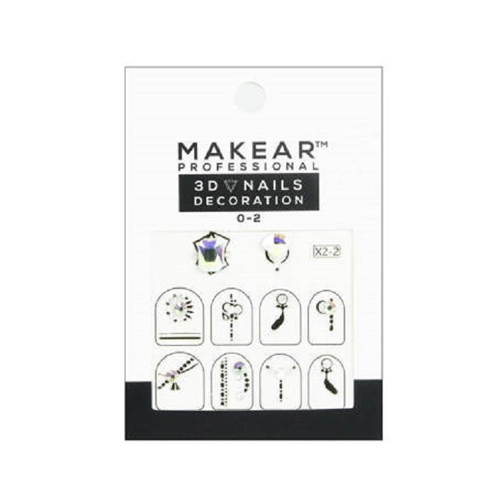 NAIL ART 02 Dekorativne nalepnice za nokte sa cirkonima |MAKEAR COSMETICS| Kozmo