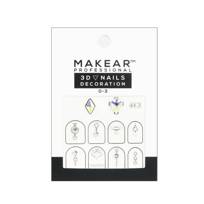 NAIL ART 03 Dekorativne nalepnice za nokte sa cirkonima |MAKEAR COSMETICS| Kozmo