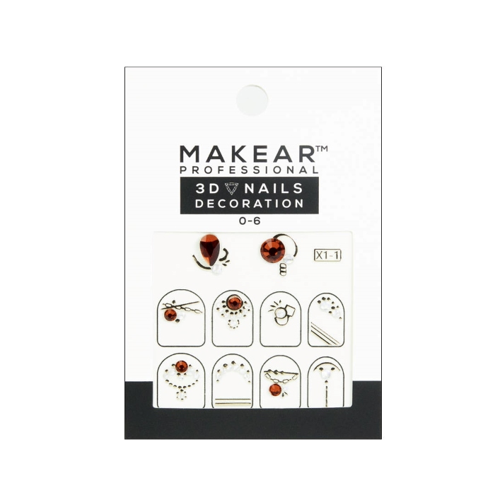 NAIL ART 06 Dekorativne nalepnice za nokte sa cirkonima |MAKEAR COSMETICS| Kozmo