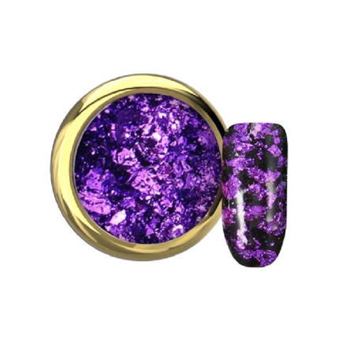 NAIL ART ALUFLAKES-VIOLET FEVER ukrasne ljubičaste aluminijumske pahuljice 5907508487881|MAKEAR COSMETICS| Kozmo