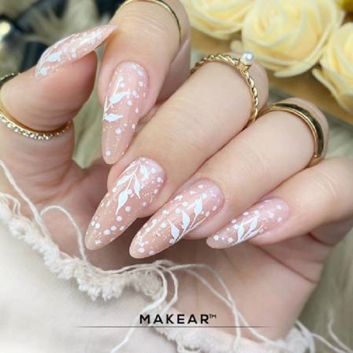 TOPY TOP DOTS WHITE (no wipe) završni sloj sa belim česticama za pedikir i manikir 8ml |MAKEAR COSMETICS| Kozmo