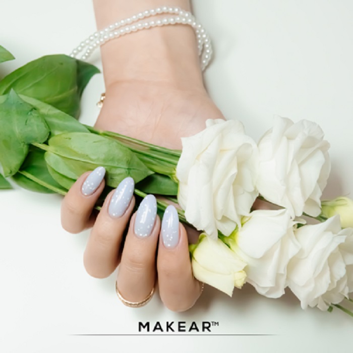 TOPY TOP DOTS WHITE (no wipe) završni sloj sa belim česticama za pedikir i manikir 8ml |MAKEAR COSMETICS| Kozmo