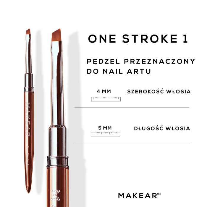 Četkica Za Osnovne Elemente Za Nokte Brush One Stroke 1| MAKEAR | Kozmo