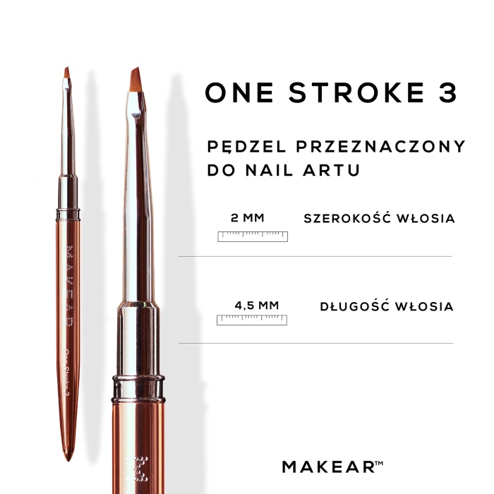 Četkica Za Završne Elemente Za Nokte Brush One Stroke 3| MAKEAR | Kozmo