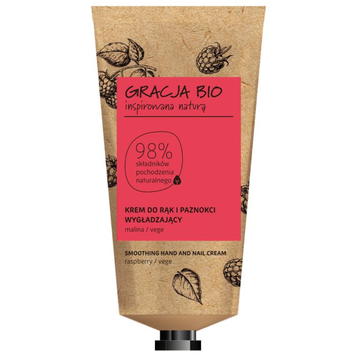 Hidratantna krema za ruke i nokte 98% Malina vegan 50ml | GRACJA | MIRACULUM | Kozmo