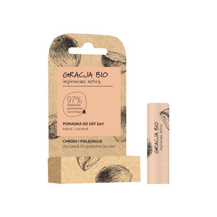 Labelo za usne Bio 97% Kokos Vegan 5g | GRACJA | MIRACULUM | Kozmo