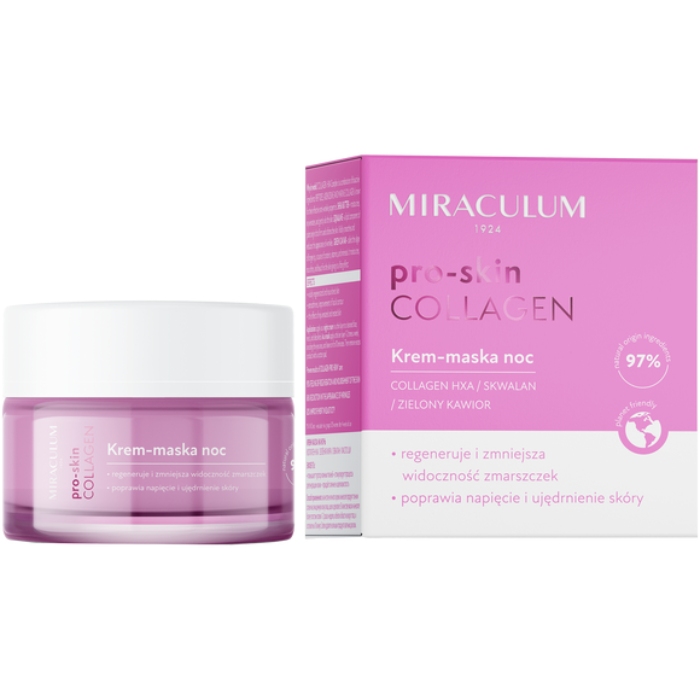 Noćna krema - maska za lice protiv bora sa dodatkom kolagena 50ml - Collagen pro-age | MIRACULUM | Kozmo