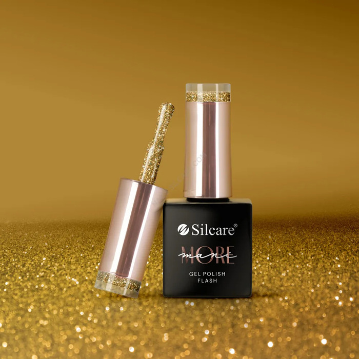 ManiMore Gel Polish FLASH GOLD Trajni gel lak za nokte UV/LED  5902560555905| SILCARE | KOZMO