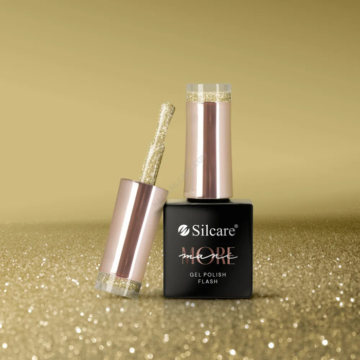 ManiMore Gel Polish FLASH LIGHT GOLD Trajni gel lak za nokte UV/LED - 5902560555943| SILCARE | KOZMO