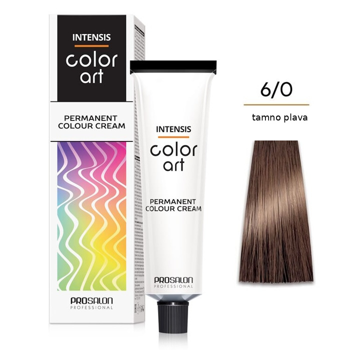 Farba za kosu COLORART - Tamno plava 6/0 100g | CHANTAL PROSALON Professional | Kozmo