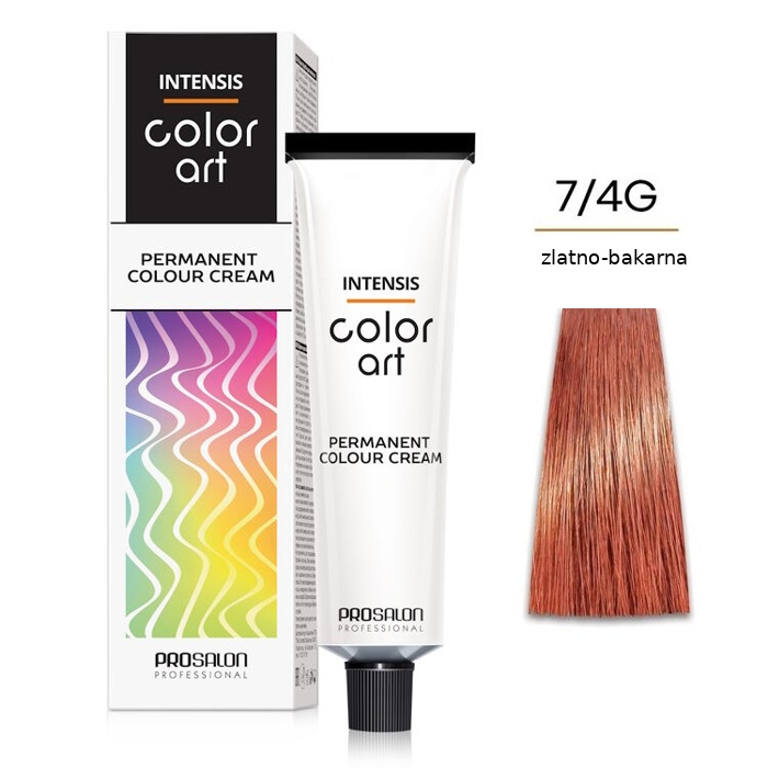 Farba za kosu COLORART - Zlatno bakarna 7/4G 100g | CHANTAL PROSALON Professional | Kozmo