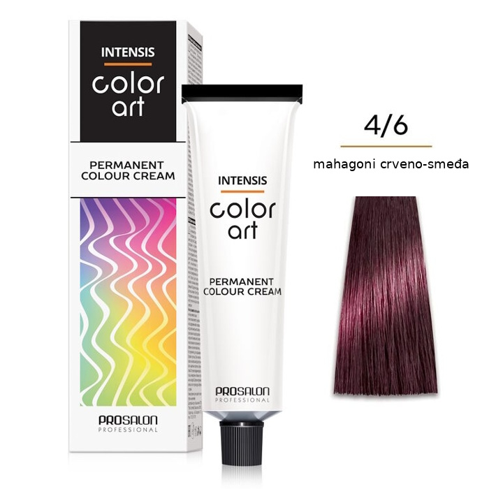 Farba za kosu COLORART - Mahagoni crveno smeđa 4/6 100g | CHANTAL PROSALON Professional | Kozmo