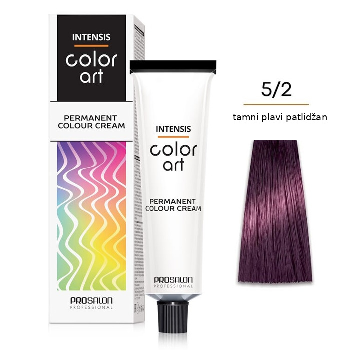 Farba za kosu COLORART - Ljubičasti plavi patlidžan 5/2 100g | CHANTAL PROSALON Professional | Kozmo