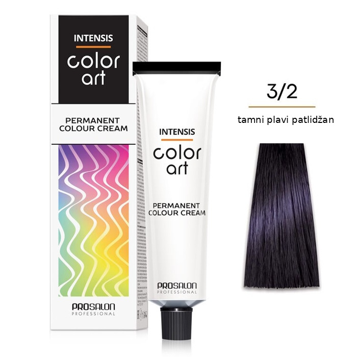 Farba za kosu COLORART - Tamni plavi patlidžan 3/2 100g | CHANTAL PROSALON Professional | Kozmo