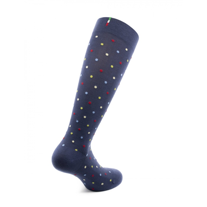 FANCY SOCKS - POLKA DOT Pattern - Dokolenice Unisex 140 DEN (18-22 mmHg)