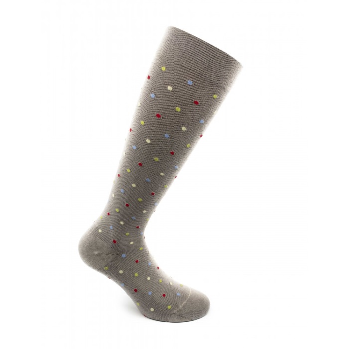 FANCY SOCKS - POLKA DOT Pattern - Dokolenice Unisex 140 DEN (18-22 mmHg)
