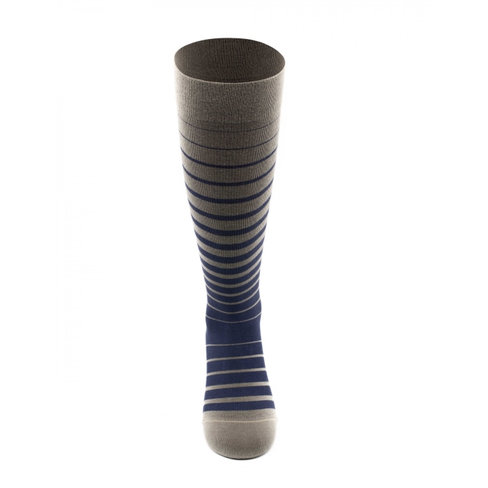 FANCY SOCKS - STRIPED Pattern - Dokolenice Unisex 140 DEN (18-22 mmHg)
