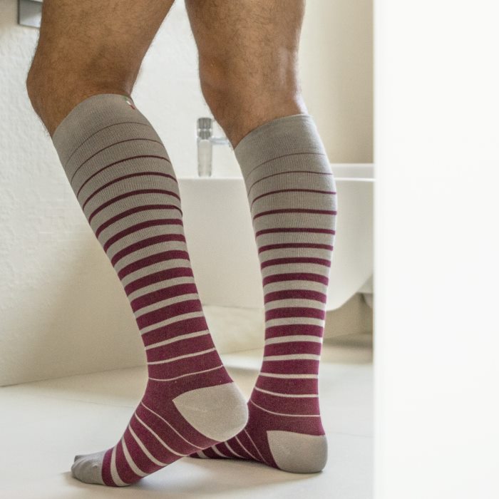 FANCY SOCKS - STRIPED Pattern - Dokolenice Unisex 140 DEN (18-22 mmHg)