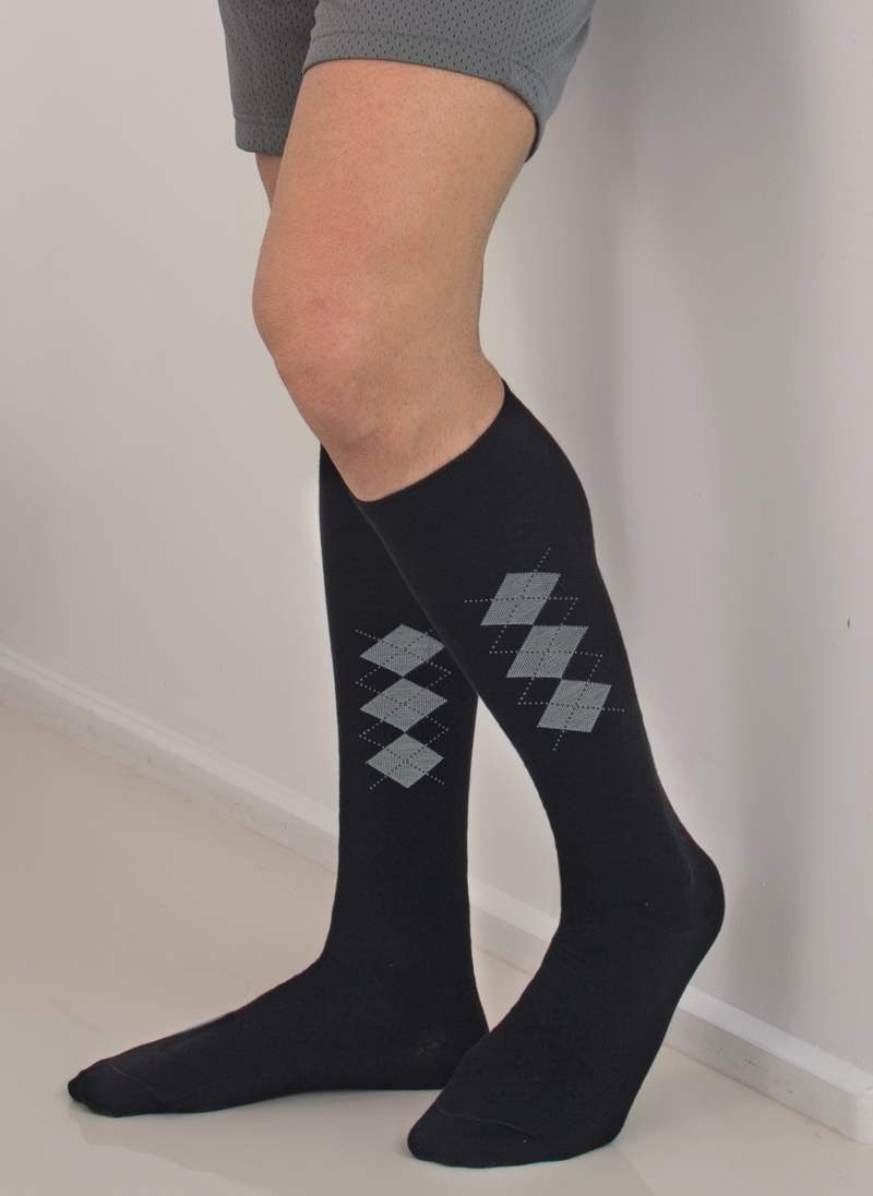 COTTON SOCKS - Dokolenice za muškarce sa masažom stopala 140 DEN (18-22 mmHg) British