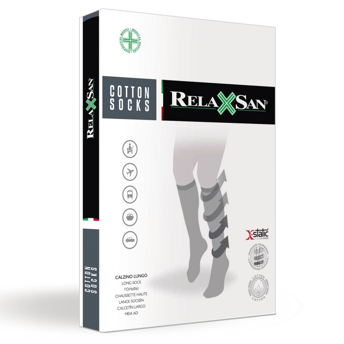 COTTON SOCKS - Dokolenice Unisex sa Srebrnim nitima 280 DEN (22-27 mmHg)