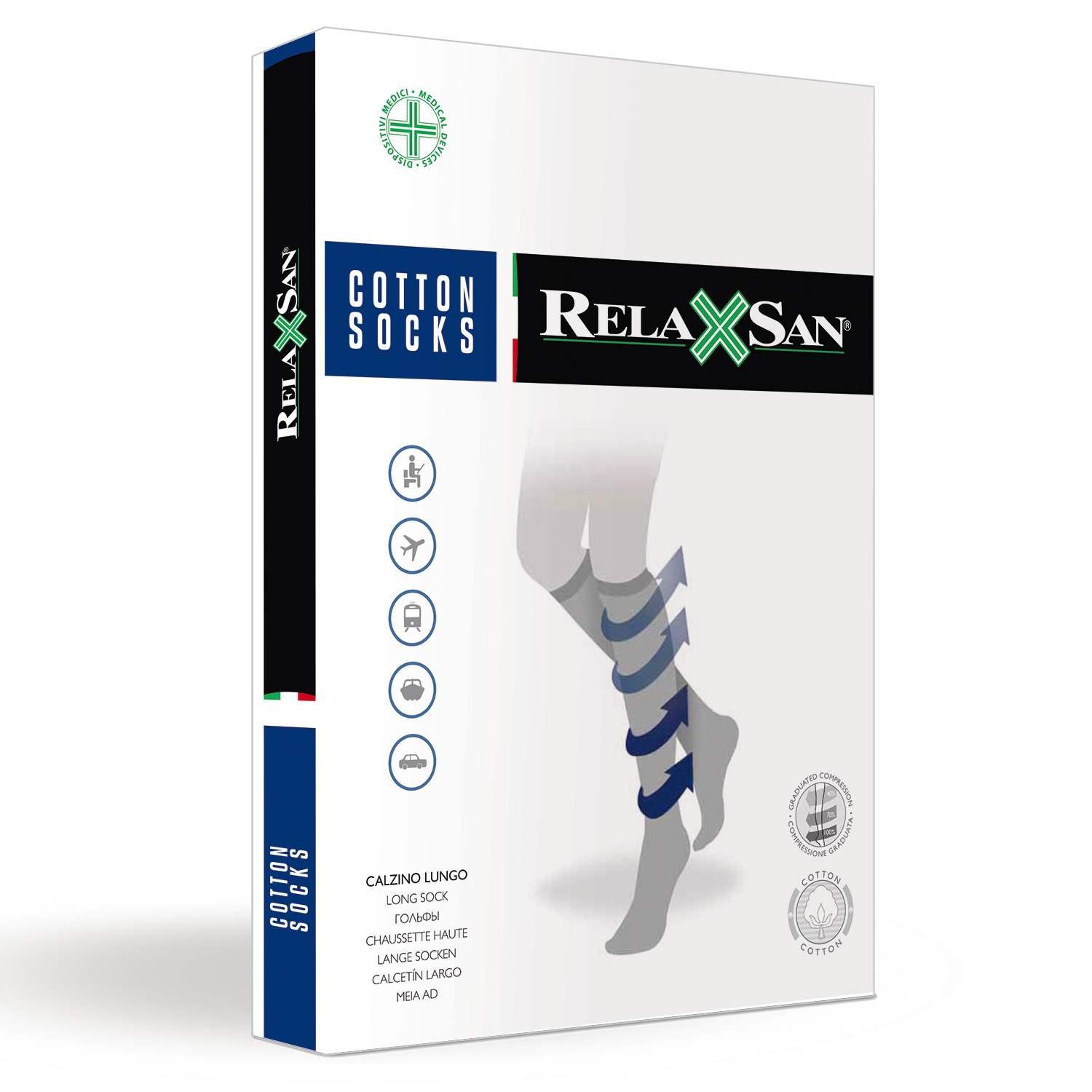 COTTON SOCKS - Dokolenice Unisex 280 DEN (22-27 mmHg)