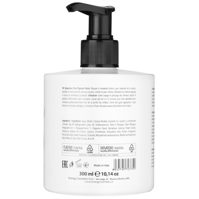 Sinergy Cosmetics Byokrome Maska za toniranje kose bez amonijaka HEMATITE 300ml 8033745723752 | SINERGY COSMETICS | KOZMO