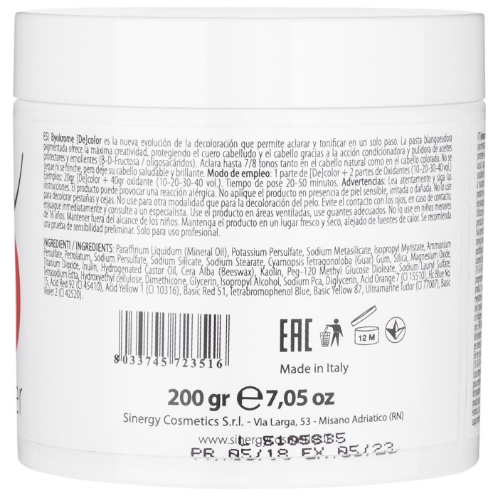 Sinergy Pigmentovana blanš pasta za kosu COPPER 200gr l 8033745723516 |SINERGY COSMETICS | KOZMO