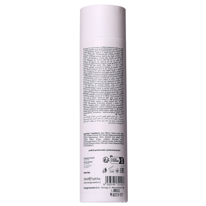 Sinergy Y3.1 Šampon za volumen prirodno tanke kose 250 ml 8033745721123 | SINERGY COSMETICS | KOZMO