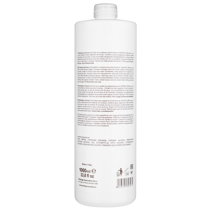  Sinergy ZEN Hidrogen Za Kosu Sa Keratinom 6% (20vol.) 1000 ml 8033745723974 | SINERGY COSMETICS | KOZMO