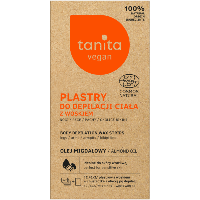Trake sa voskom za depilaciju tela Vegan 100% Natural 12 komada | TANITA | MIRACULUM | Kozmo