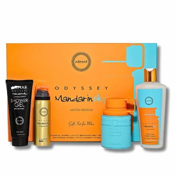 Set Armaf Odyssey Mandarine Sky Edp 100ml + Perfume Body Spray 50ml + Shower Gel 100ml + Shampoo 100ml | 6294015195361 | Kozmo