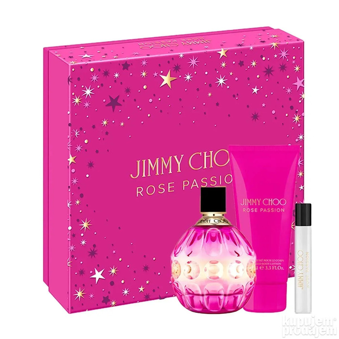 Jimmy Choo Rose Passion ženski set - parfem Edp 100ml, losion za telo 10ml, parfem Edp 7,5ml | Jimmy Choo | Kozmo - 3386460127066