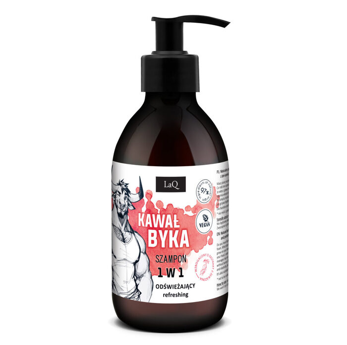 LaQ Kawal Byka osvezavajuci sampon 1 u 1 za muskarce 300 ml – Kozmo