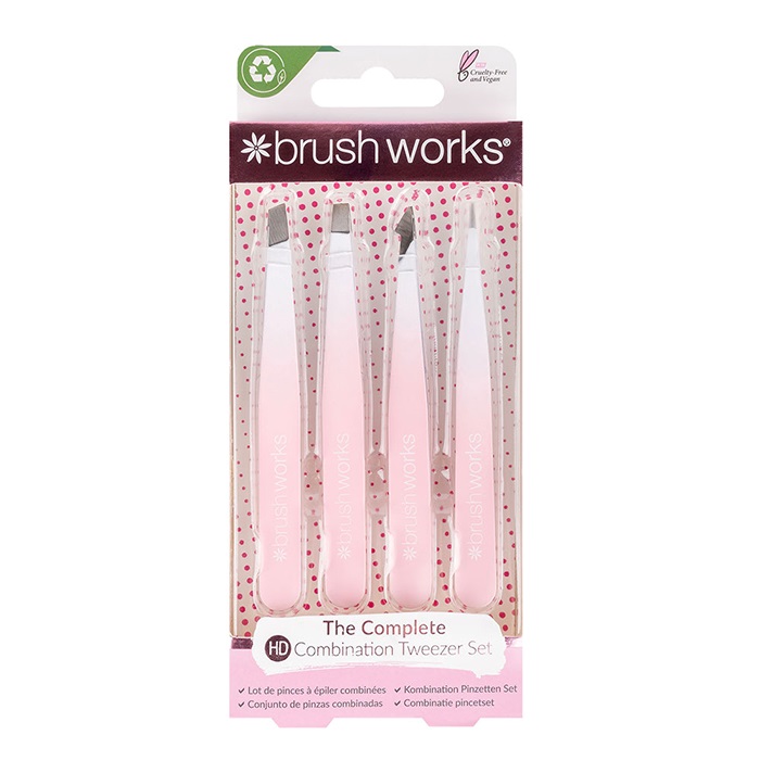 Kombinovani set pinceta - beli i ružičasti 4 komada HD Brushworks | BRUSHWORKS |Kozmo Shop Online